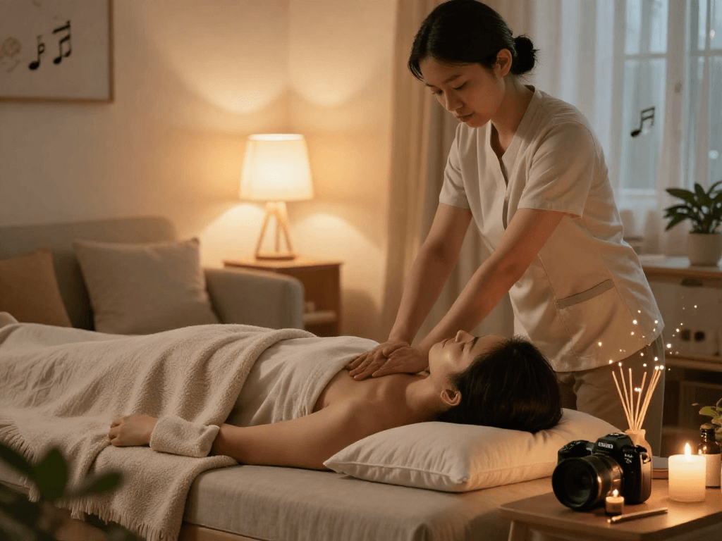 Experience 천호출장안마 in a peaceful home setting with professional massage therapy.