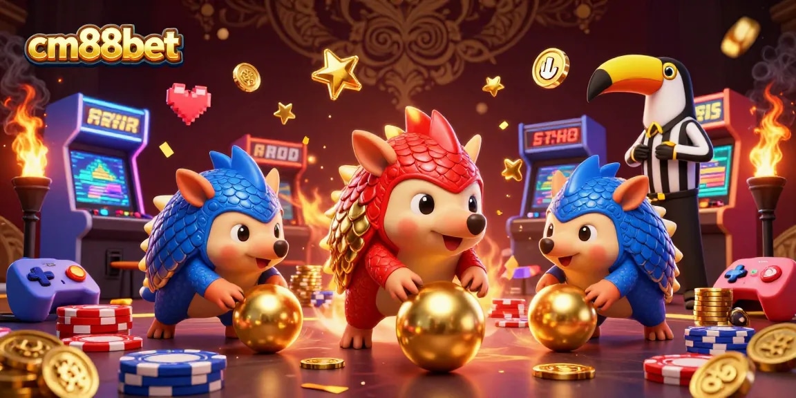 Compete and win at cm88bet with exhilarating pangolin rivals in a vibrant casino setting.