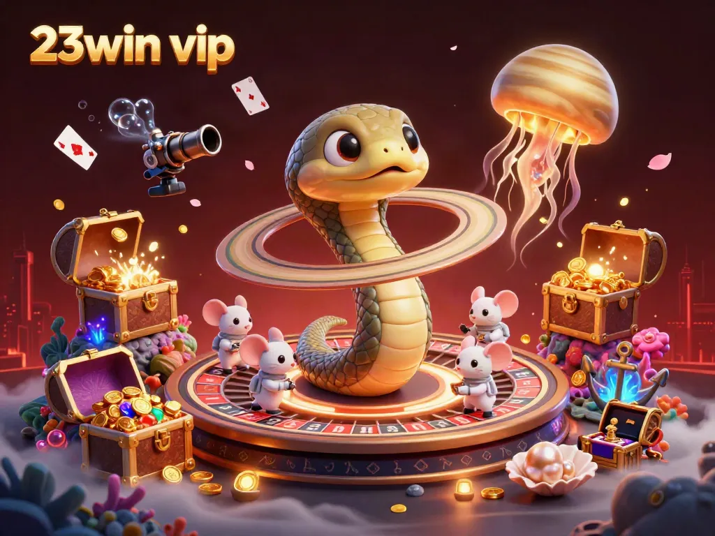 Experience the thrill of 23win vip with astronaut mice betting on cosmic roulette, surrounded by ocean treasures.