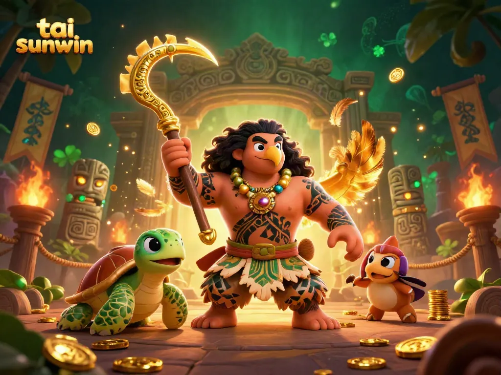 Engage in thrilling gameplay with tai sunwin, featuring vibrant characters and rich casino visuals.