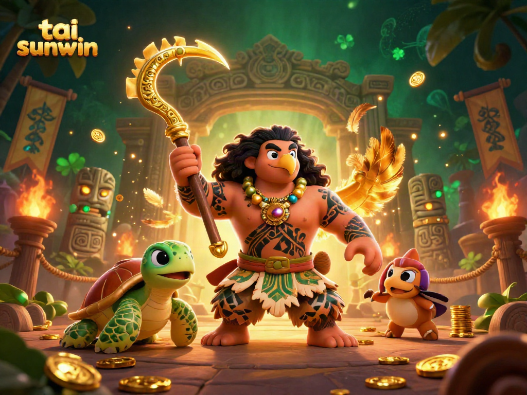Engage in thrilling gameplay with tai sunwin, featuring vibrant characters and rich casino visuals.