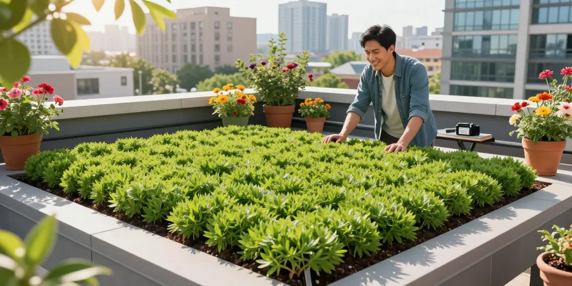 Sedum dakbedekking van een levendige daktuin, die duurzame woningverbetering laat zien.