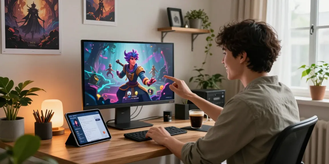Interactive AI roleplay scene showcasing character ai nsfw customization in a cozy modern home office.