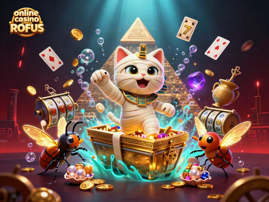 Experience the thrill of the online casino uden ROFUS with vibrant gameplay, lucky symbols, and unique characters.