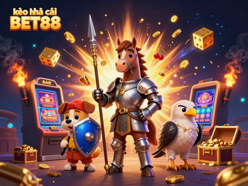 Experience the excitement of kèo nhà cái BET88 with vibrant characters and dynamic gaming elements.