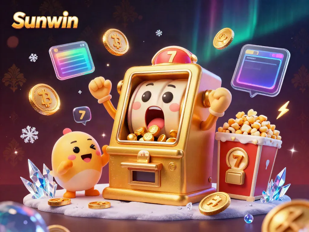 Experience thrilling jackpots with Sunwin's vibrant slot machine scene and crypto elements.