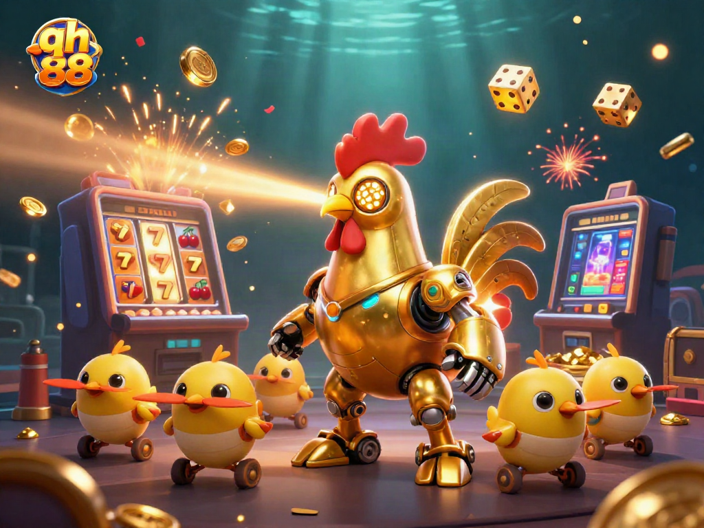 Engage in the thrilling world of qh 88 with a vibrant 3D illustration showcasing dynamic casino elements and immersive gaming experience.