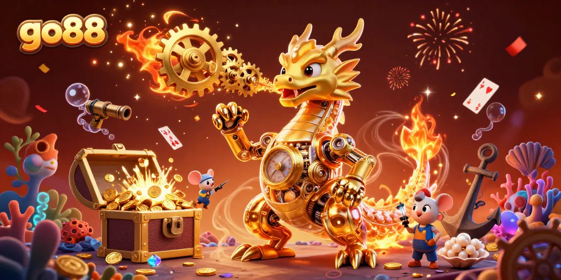 Experience thrilling moments with go88 in this vibrant 3D casino illustration highlighting unique game elements.