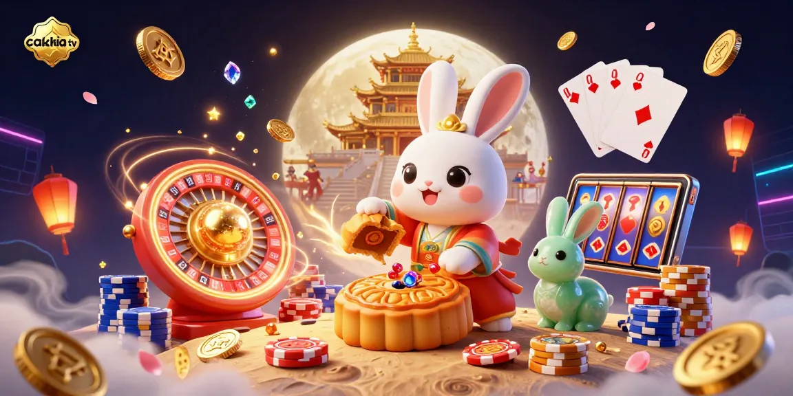Cakhia tv features a whimsical 3D scene with adorable characters and casino elements, captivating viewers.