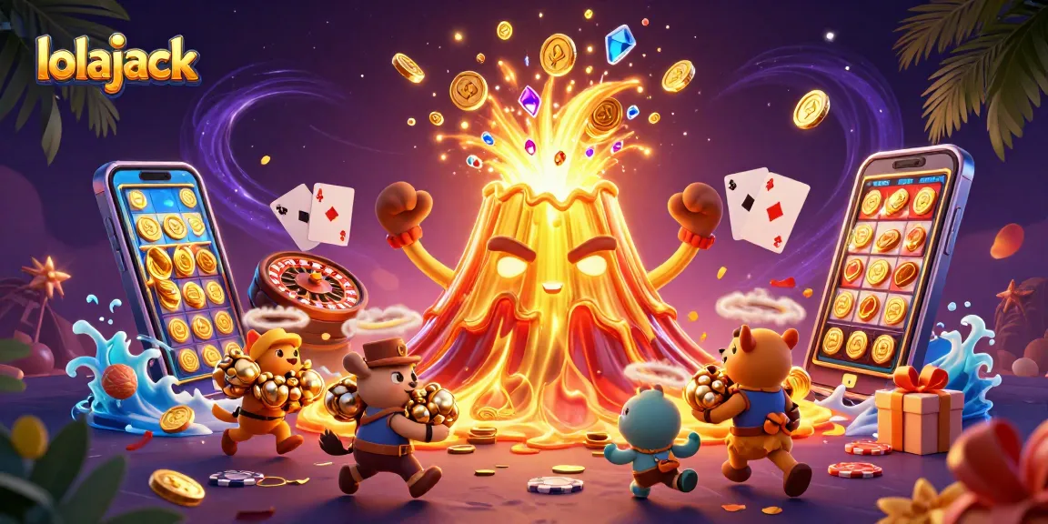 Experience thrill at Lolajack with dynamic gaming visuals and treasure-filled excitement.