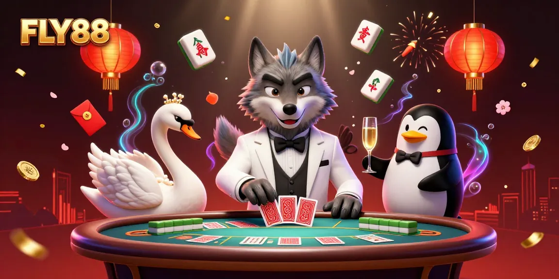 Join the fun with FLY88 at a vibrant baccarat table, where luck and strategy collide.
