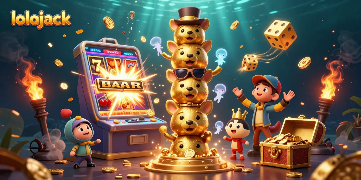 Experience endless excitement at lolajack with a dazzling 3D casino scene filled with slots and rewards.